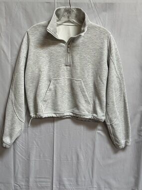 Lululemon Brushed Softstreme Half Zip
Size 4
Heathered Core Ultra Light Grey
